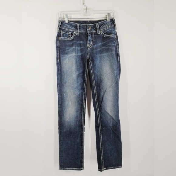 Silver Jeans Denim - Silver Suki Straight Leg Jeans, Size 27x30